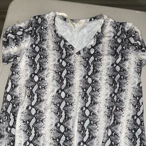 Snakeskin print super soft dressy tee